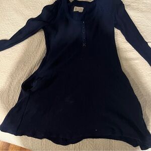 Anthropologie Saturday Sunday Henley Waffle Knit Dress